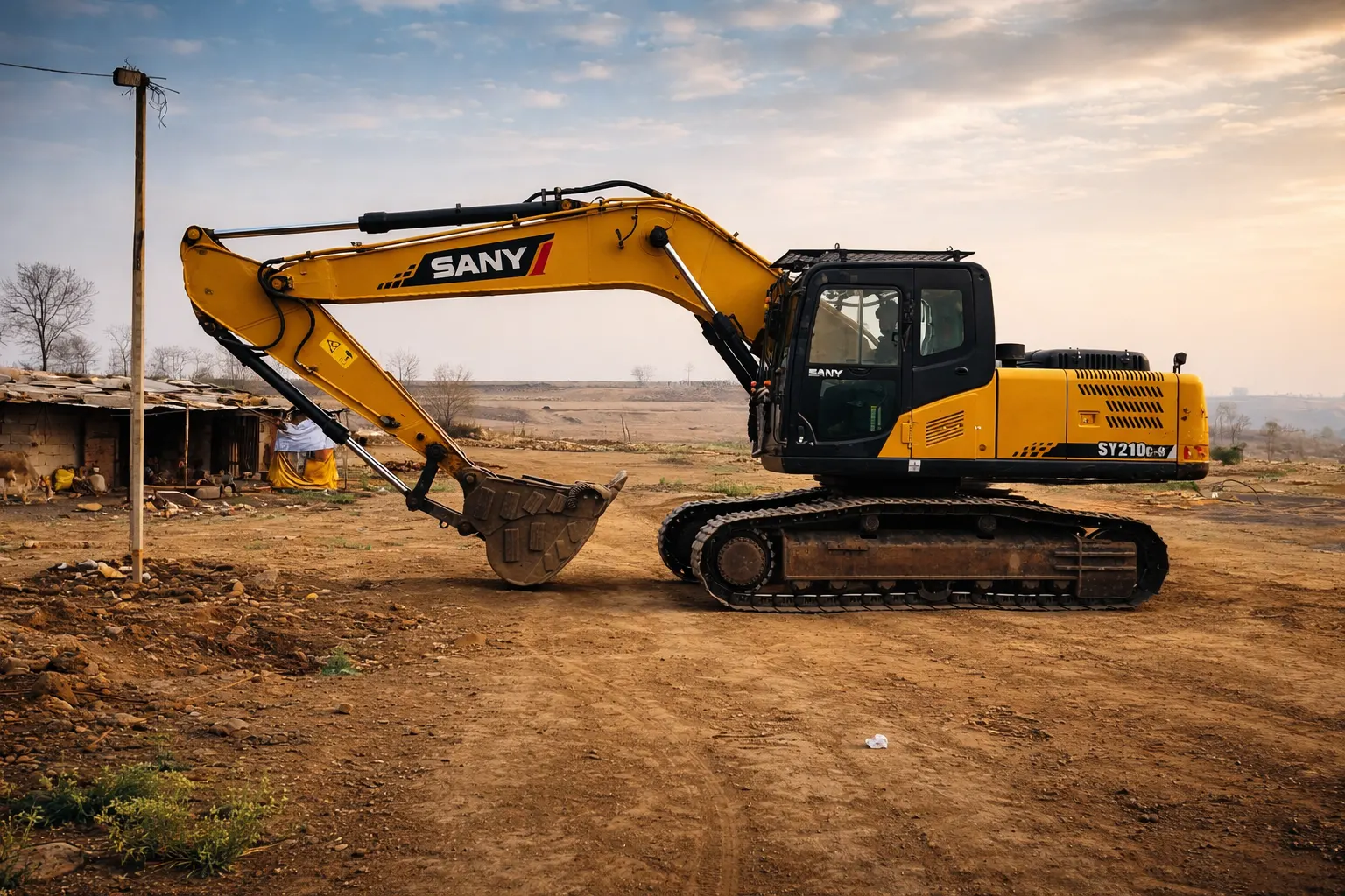 Earth moving equipment supporting construction contracts