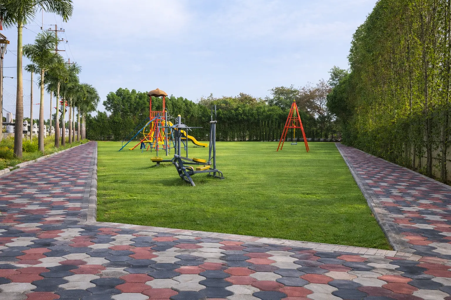 Gulmohar Homes colony and green spaces